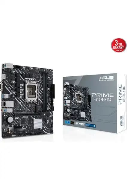 ASUS Prime H610M-K D4 Anakart İncelemesi: Orta Düzey Kullanıcılar İçin Güçlü ve Güvenilir Seçenek