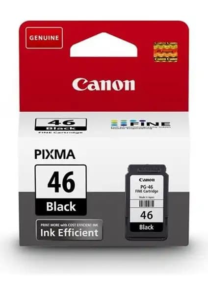 Canon PG-46 Siyah Mürekkep Kartuşu: Yüksek Kalite ve Ekonomik Baskı Çözümü