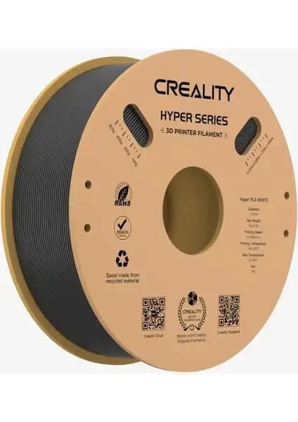 Creality Hyper PLA Siyah Filament 1.75mm Yüksek Performanslı ve Çevre Dostu