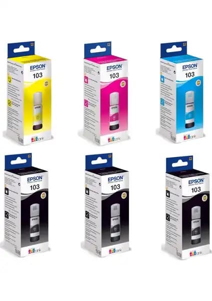Epson 103 EcoTank Uyumlu Dört Renk ve Siyah Mürekkep Takımı Özellikleri ve Avantajları