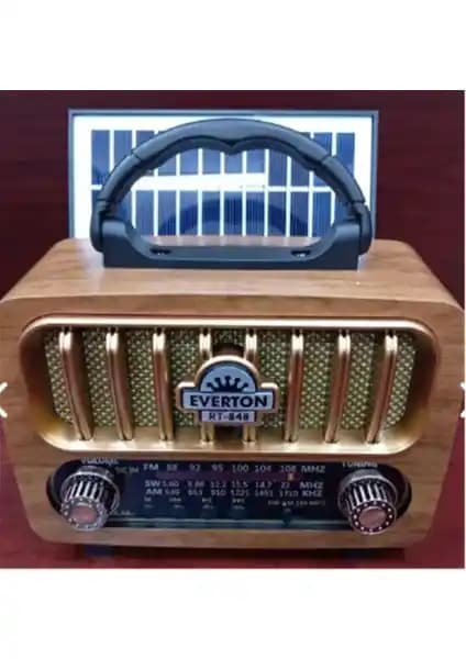 Everton RT-848 Güneş Enerjili Bluetooth Radyo: Modern ve Nostaljik Tasarımın Buluşması