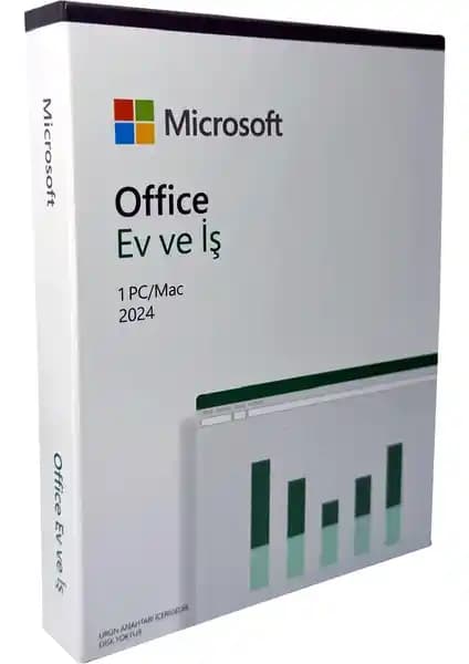 Microsoft Office 2024 Ev ve İş Türkçe Kutu ile verimliliğinizi artırın