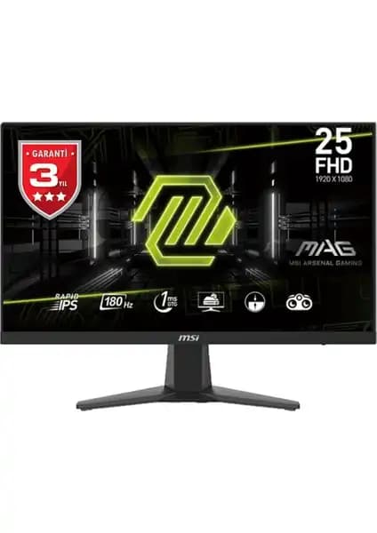 MSI MAG 256F 24.5 İnç Oyun Monitörü Yüksek Performans ve Gelişmiş Özellikler