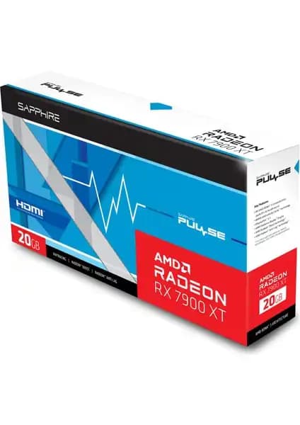 Sapphire RX7900XT Pulse AMD Ekran Kartı 20GB GDDR6 ile Yüksek Performans ve Dayanıklılık