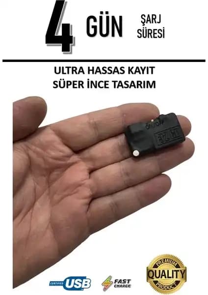 Teknospy 32 GB Ultra İnce Ses Kayıt Cihazı ile Yüksek Kaliteli ve Taşınabilir Kayıt Çözümü