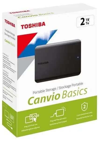 Toshiba Canvio Basic 2TB USB 3.2 GEN1 Taşınabilir Depolama Çözümü