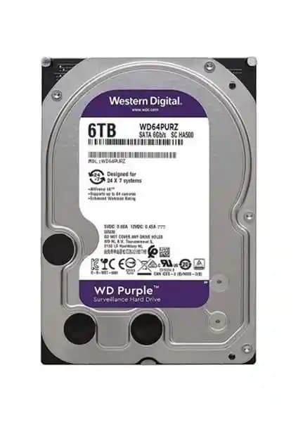 WD 6TB Purple Sabit Disk Güvenilir ve Yüksek Kapasiteli Depolama Çözümü