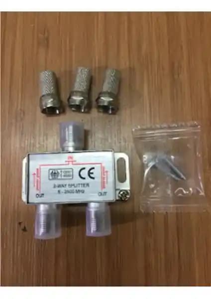 Zrv 2-Lİ Uydu Splitter RG6 ile çift çıkışlı güvenilir sinyal paylaşımı ev ve ofis için