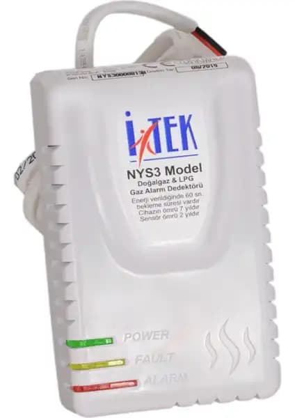 İtek Itek Nys3 Gaz Alarm Cihazı Dedektörü Güvenlik ve Erken Uyarı Sistemleri