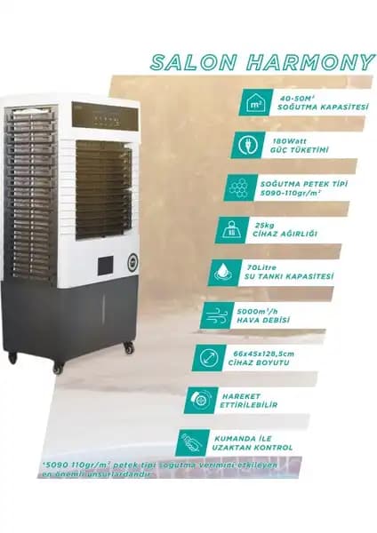 Kabel Salon Harmony Evaporatif Soğutucu ile Enerji Tasarruflu Serinlik Çözümleri