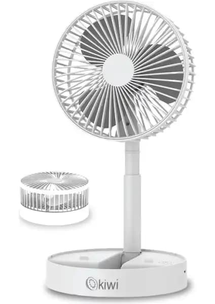 Kiwi KFAN-7608 Şarjlı Mini Fan: Taşınabilir ve Güçlü Masaüstü Soğutucu