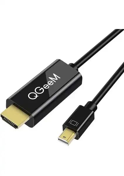 QGeeM Mini DisplayPort'tan HDMI'ye Kablo ile yüksek çözünürlüklü görüntü ve ses aktarımı