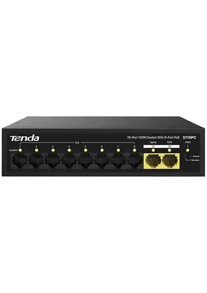 Tenda S110PC 10 Port PoE+ Switch: Güçlü ve Dayanıklı Ağ Çözümü