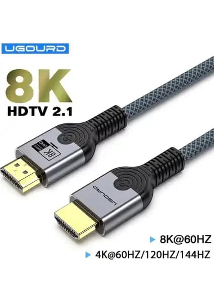 Uğourd 1 Metre HDMI 2.1 Kablo: Yüksek Çözünürlük ve Ses Kalitesi Sunar