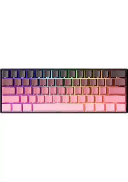 Akko MONSGEEK FUN60 Max Shine-Through Black-Pink Gradient: Yenilikçi ve Çok Yönlü Mekanik Gaming Klavye