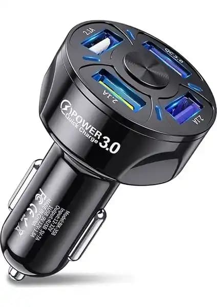 Ally Uslion QC3.0 Çoklu USB Araç Şarj Cihazı 4 Port ile Hızlı ve Güvenli Şarj İmkanı