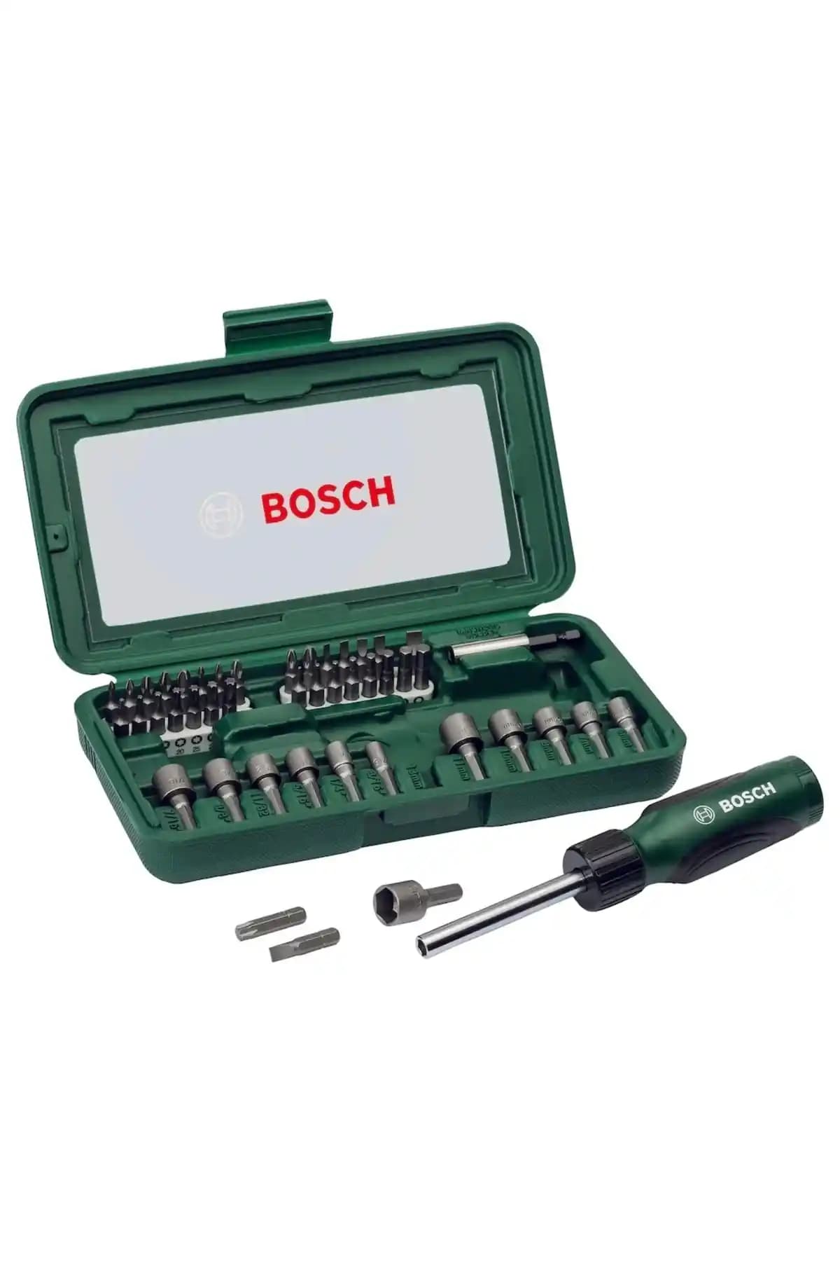 Bosch 46 Parça Çok Yönlü Vida Takımı ve Lokma Uçlu Aksesuar Seti Profesyonel Kullanım İçin