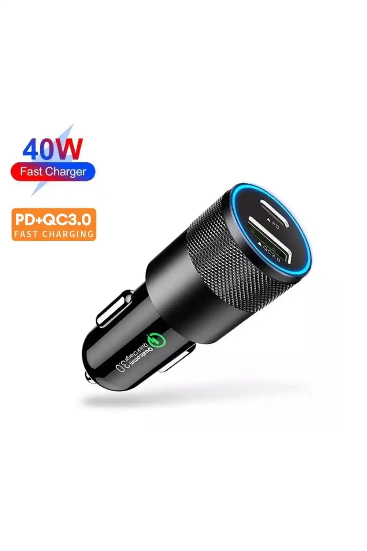 Enshall Çok Fonksiyonlu 40W Araç Çakmaklık Hızlı Şarj Aleti İle Güçlü ve Pratik Kullanım