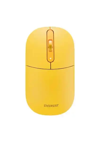 Everest SMW-384 USB Sarı Kablosuz Mouse: Ergonomik ve Şık Tasarım ile Yüksek Performans