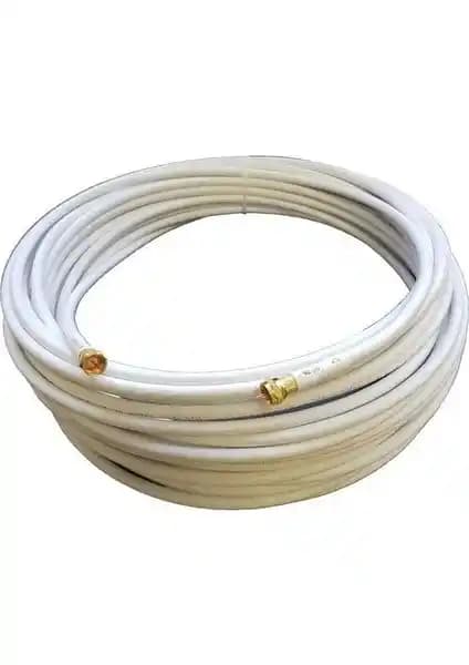 Hknys 35 Metre Uydu Kablosu RG6 Full HD 4K Altın F Konnektörlü Uzun ve Dayanıklı