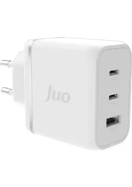 Juo 65W USB-C ve USB-A Çoklu Şarj Cihazı Güçlü ve Taşınabilir Çözüm