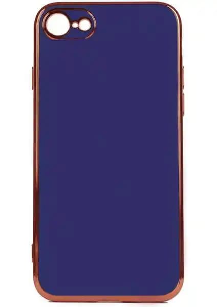 Kvy Apple iPhone 8 Parlak Kenarlı Silikon Kılıf: Şık ve Dayanıklı Koruma Çözümü