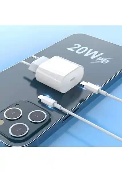 Paleon Apple iPhone Hızlı Şarj Seti 20W USB-C Adaptör ve PD Kablosu ile Güvenli ve Hızlı Şarj