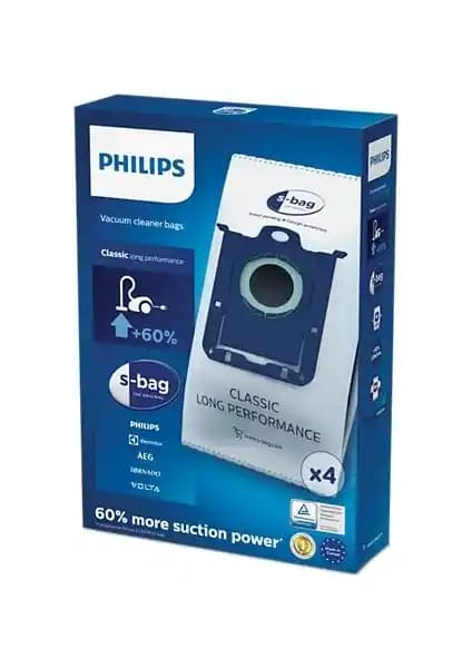 Philips S-Bag FC8021/03 Elektrikli Süpürge Torbası Dayanıklı ve Yüksek Performanslı