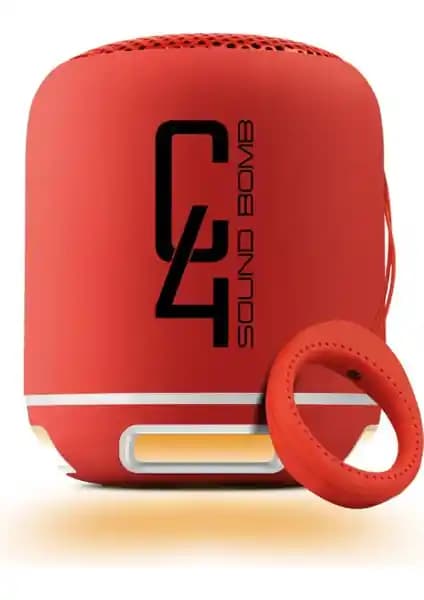 Powerway C4 Kırmızı Taşınabilir Bluetooth Hoparlör: Güçlü Ses ve Şık Tasarım Özellikleri
