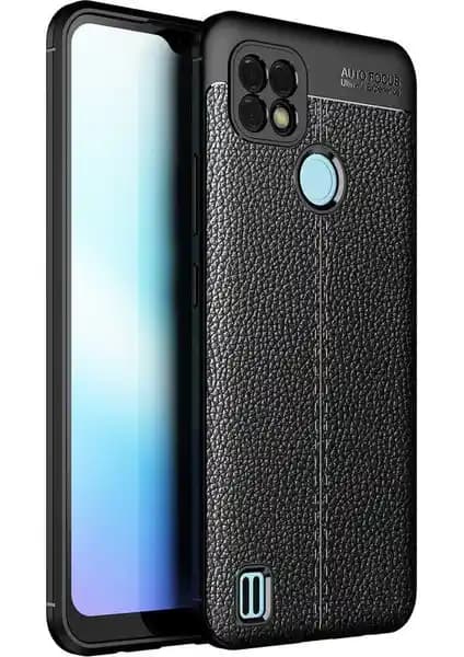 Realme C25 için şık ve dayanıklı deri görünümlü koruyucu kılıf seçeneği