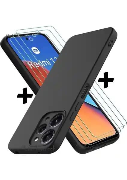 Redmi 12 için M.TK Moveteck Kılıf ve Ekran Koruyucu Seti Güçlü Koruma ve Şık Tasarım