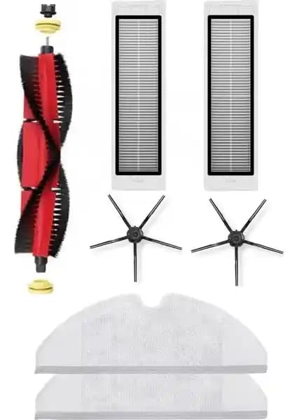 Roborock S6 MaxV Uyumlu Siyah Yan Fırçalı Yenileme Seti 7 Parça ile Temizlik Performansını Artırın