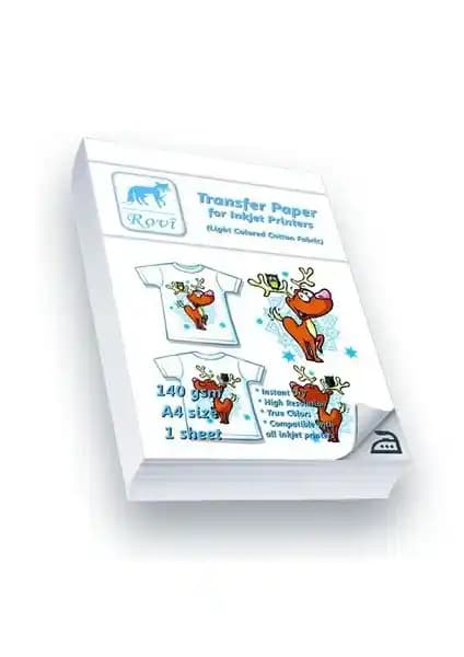 Rovi Açık Renk Pamuklu Kumaşlar İçin Transfer Kağıdı: Kullanım Kolaylığı ve Dayanıklılık Özellikleri