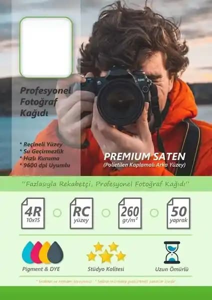 Rovi Rapunzel Satin Fotoğraf Kağıdı 260g, yüksek çözünürlük ve su geçirmez özelliklerle profesyonel baskı için ideal