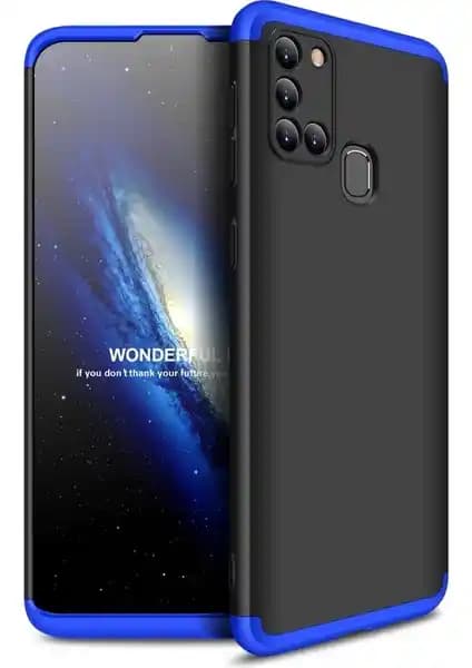 Samsung Galaxy A21S İçin Çift Katmanlı 3 Parça Koruma Kılıfı Güçlü ve Şık Tasarım