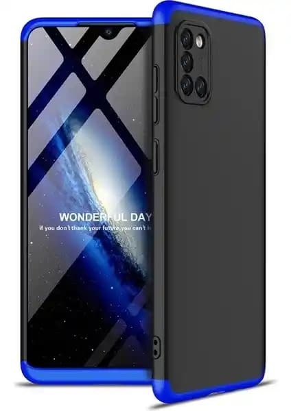 Samsung Galaxy A31 için 3 Parçalı Çift Katmanlı Güçlü ve Şık Koruma Kılıfı