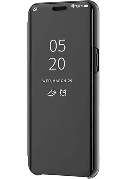 Samsung Galaxy A60 için Aynalı Kapaklı Lüks Kılıf Şıklık ve Koruma Bir Arada