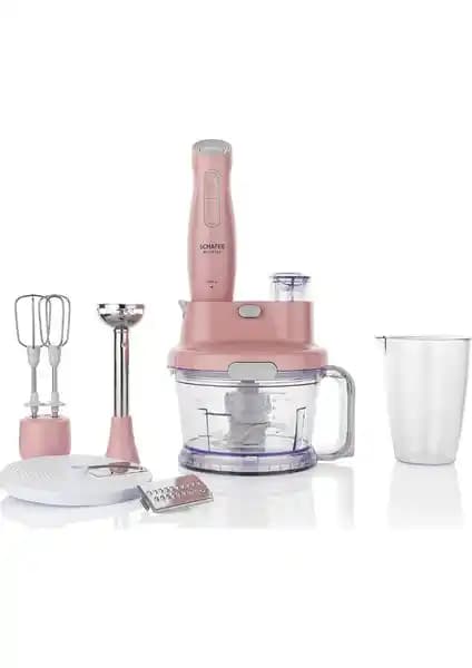 Schafer Meister Çoklu Blender Seti Pembe: Güçlü ve Çok Fonksiyonlu Mutfak Aleti