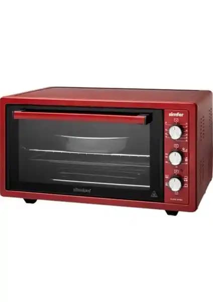 Simfer Kırmızı Midi Fırın: Çok Fonksiyonlu ve Şık Tasarımlı Geniş Hacimli Mutfak Fırını