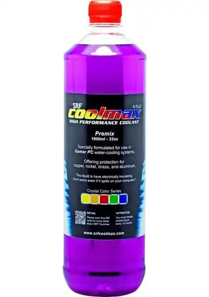 SRF Coolmax Bilgisayar Soğutma Sıvısı 1lt Kristal Mor Yüksek Performans Güvenilirlik
