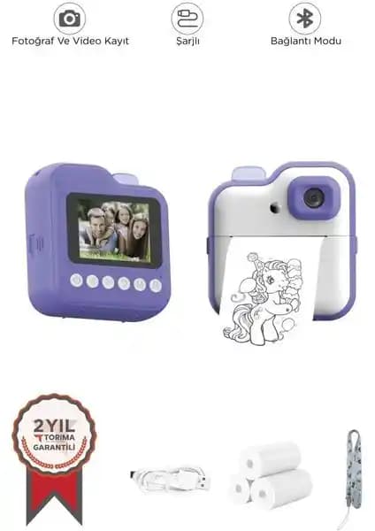 Torima CMR-15 Mor Renkli Çocuklar İçin Dijital Kamera ve Baskı Özellikli Model