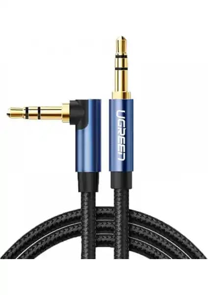 Ugreen 90 Derece L Tipi 3.5mm Aux Ses Kablosu Yüksek Kalite ve Dayanıklılık