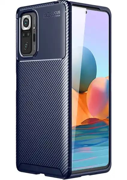 Xiaomi Redmi Note 10 Pro için Şık ve Dayanıklı Karbon Desenli Silikon Kılıf