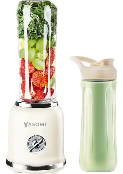Yasomi BL019 Retro Smoothie Blender Bej: Şık Tasarım ve Güçlü Performans Bir Arada