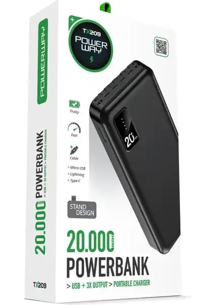 Powerway 20.000 Mah Kapasiteli Powerbank ve Hızlı Şarj Özellikleri Karşılaştırması 1