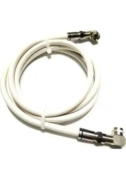 CRESCENT Digitürk Sıkmalı F Konnektörlü L Tipi Uydu Anten Kablosu Yüksek Kalite ve Dayanıklılık