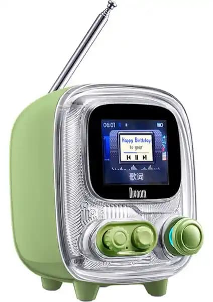 Divoom Tiivoo-2 Retro Tasarımlı Çok Fonksiyonlu Mini Bluetooth Hoparlör
