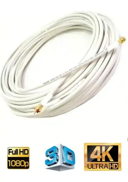 HLL Teknoloji 30 Metre Hazır Uydu Anten Kablosu Yüksek Kalite ve Güvenilirlik