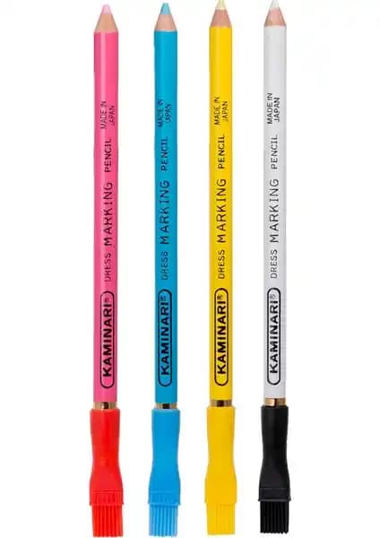 Kaminari Buhar ile Uçan İşaretleme Kalemi Fırçalı 4'lü Set Tekstil ve Moda Sektörü İçin