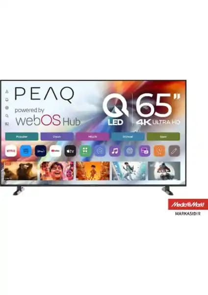 Peaq 65Q90 PTV65WQU-3025A 65 İnç 4K QLED Akıllı Televizyon Türkiye Üretimi